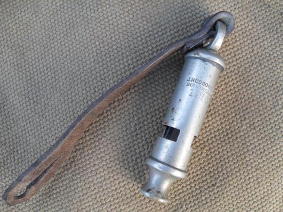 1916 British Army Trench Whistle With Tab