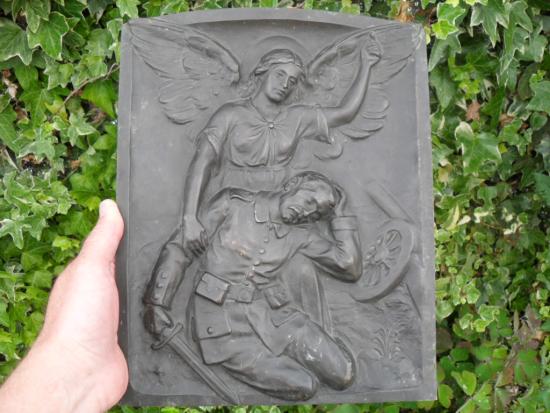 Franco-Prussian War/ WW1 German Bronze Guardian Angel Plaque