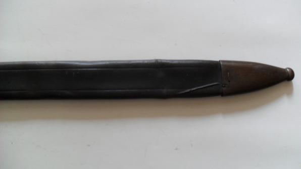 Early WW1 Imperial German Mauser G98 Bayonet and leather scabbard