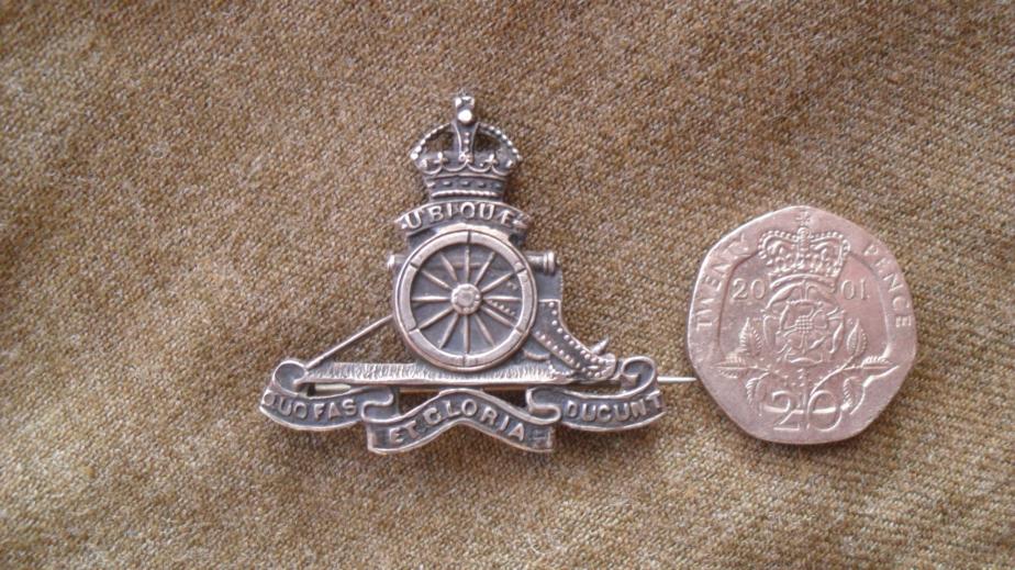 WW1 Silver Royal Artillery Badge