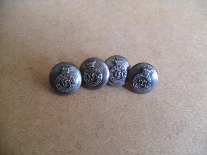 4 x 12mm Victorian Officers (The Kings) Shropshire Light Infantry Buttons