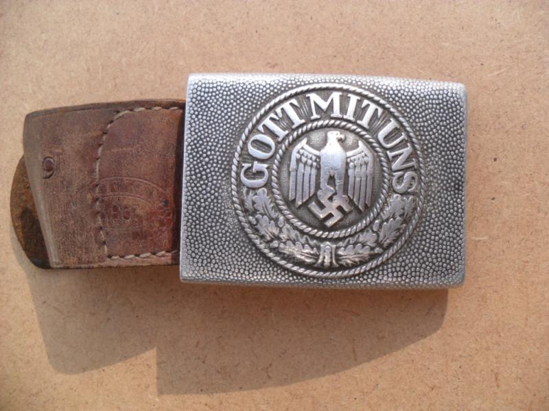 WW2 German Heer / Army Aluminium Buckle & Tab 1937