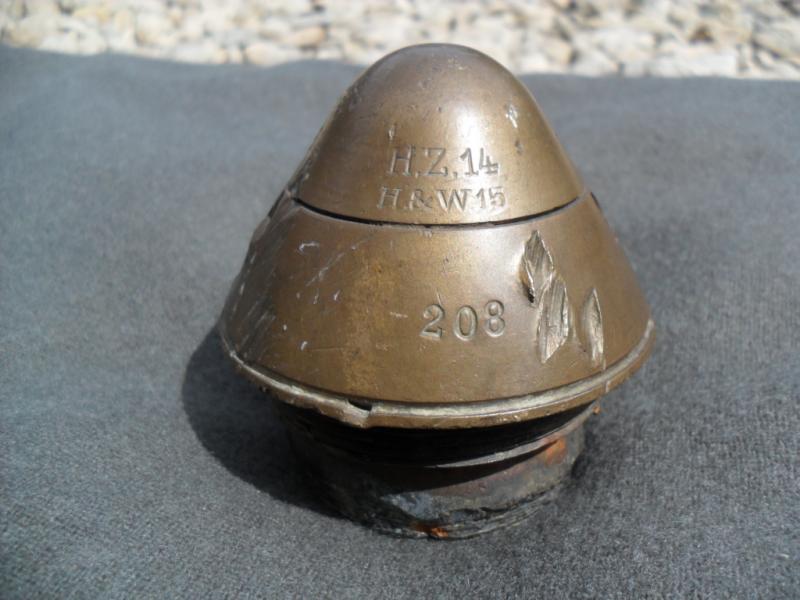 Inert WW1 Imperial German HZ14 Artillery Fuze