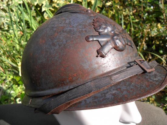 WW1 French M15 Adrian Artillery Combat Helmet (circa 1916)