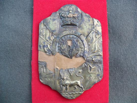Rare Georgian Royal Regiment (Royal Scots) 1800 - 1812 Shako Plate (Excavated)