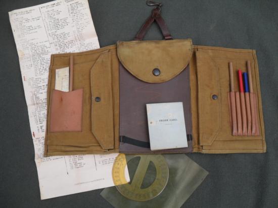 WW2 British Officer's Sam Browne Map Case & Accessories (Attributed, Untouched)