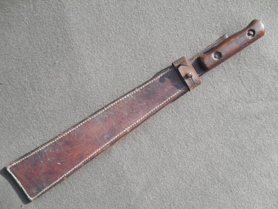 1945 British Indian Army Machete & Scabbard (A/F)