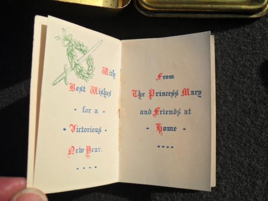 1914 Princess Mary Christmas Gift Tin, Card & Bullet Pencil