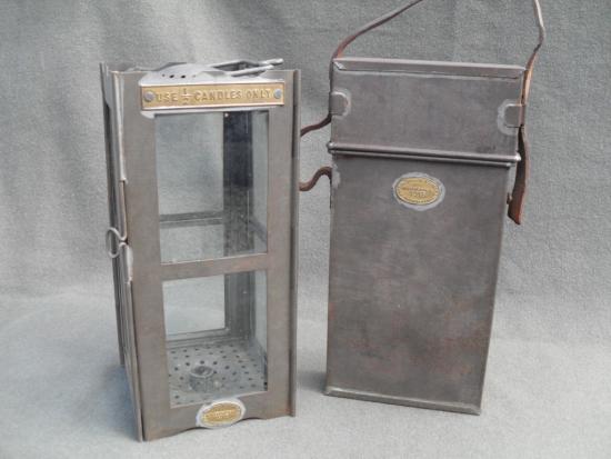 WW1 1916 Dated British Issue Folding Trench Lantern & Storage Case