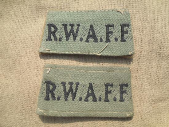 WW2 Royal West African Frontier Forces (R.W.A.F.F) Tropical Slip-On Titles