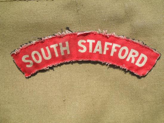 WW2 South Stafford Printed Shoulder Title