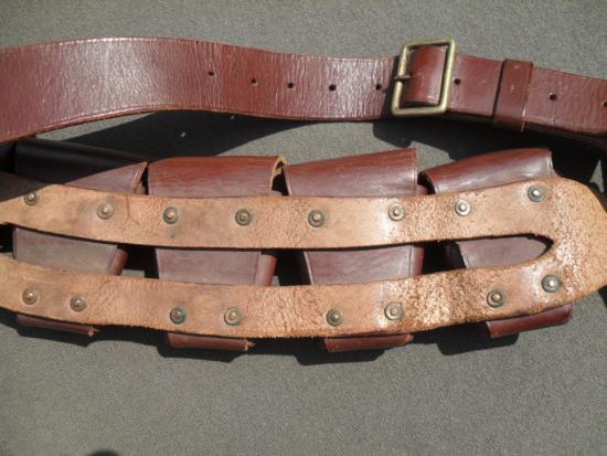 WW2 03 Pattern Leather 50-Round Bandolier South African Issue