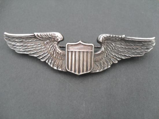 WW2 USAAF 3'' Pilot Wings By Blackinton (Sterling)