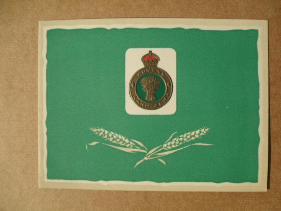 WW2 Women's Land Army Christmas Greetings Card