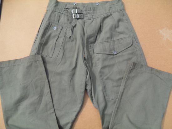 Original WW2 Indian Made British Army Jungle Green Battledress Trousers