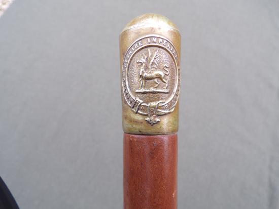 Scarce Montgomeryshire Imperial Yeomanry Riding Crop 1901-1908