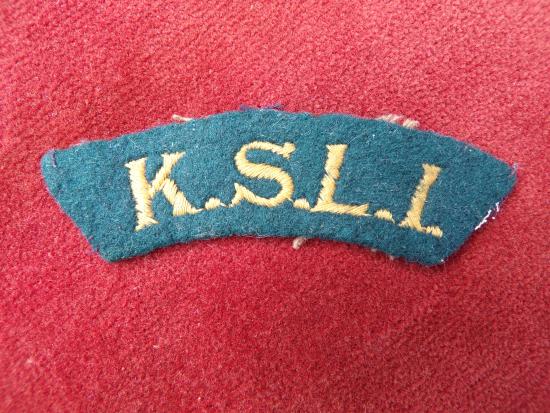 WW2 1st Battalion King's Shropshire Light Infantry (K.S.L.I) Shoulder Title