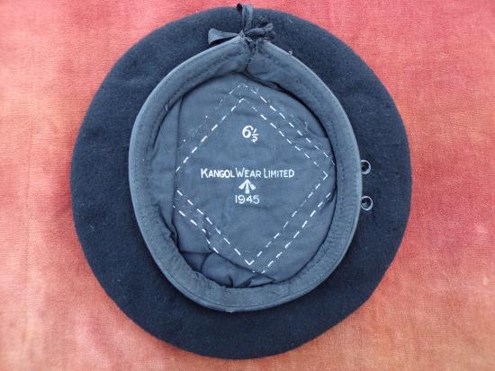 WW2 1945 Kangol Black Beret (RTR / Royal Armoured)