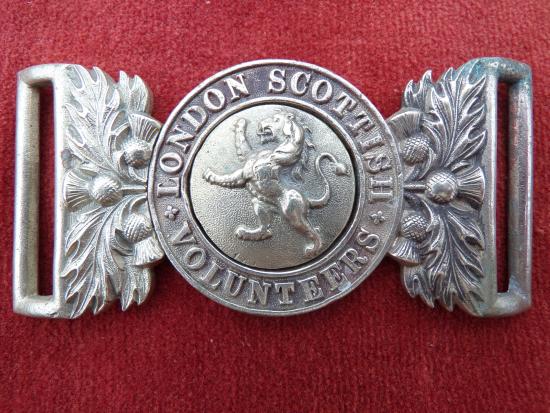 London Scottish Rifles Volunteers Officer's Waist Belt Clasp