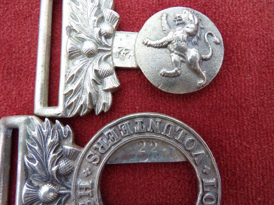 London Scottish Rifles Volunteers Officer's Waist Belt Clasp