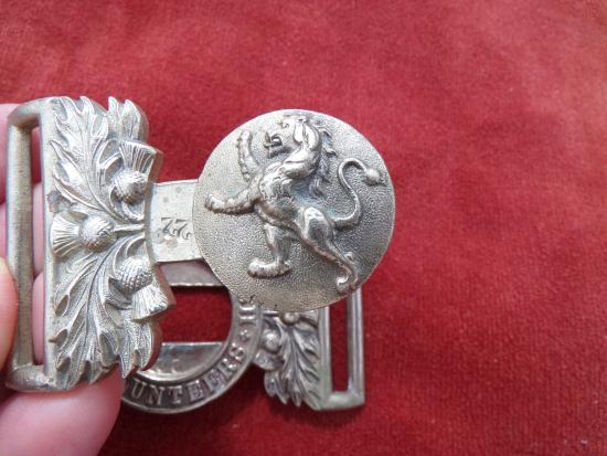 London Scottish Rifles Volunteers Officer's Waist Belt Clasp