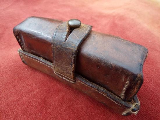WW2 Glasses Moderating Binoculars No.1 Mk1 . Tinted Eye Caps In Leather Case