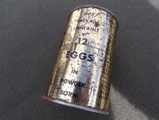 WW2 U.S. Produced Ration Can Pure-Dried Whole Eggs (Sealed Tin)